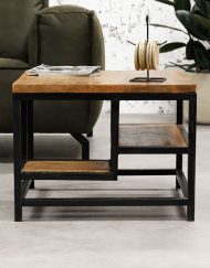 Salontafel industrieel hout en metaal