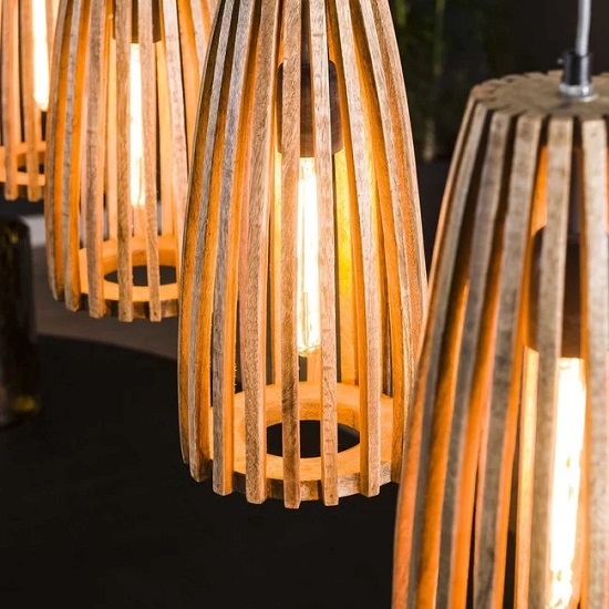 Hanglamp houten kappen