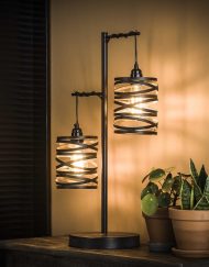 Tafellamp design vintage zwart kap