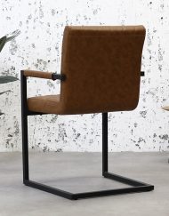 Bagino industriele stoel cognac stoer