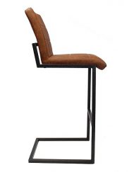 Barkruk industrieel cognac leder pu