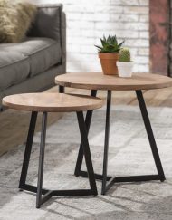 Bijzettafel set van twee rond