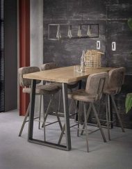 Hoge bartafel industrieel metaal blank