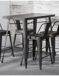 Industriele bartafel stoer metaal