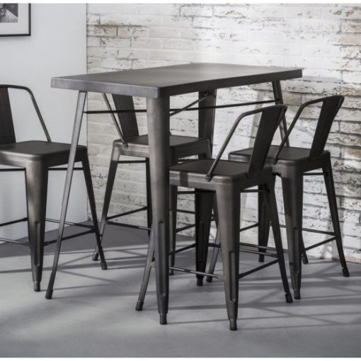 Industriele bartafel stoer metaal