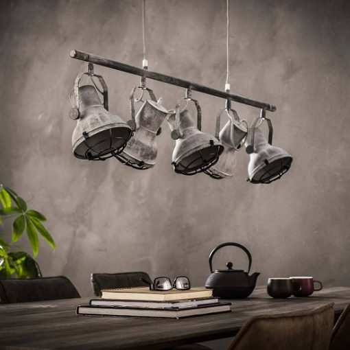 Vintage industriele hanglamp metaal