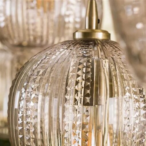 Glazen hanglamp helder bol