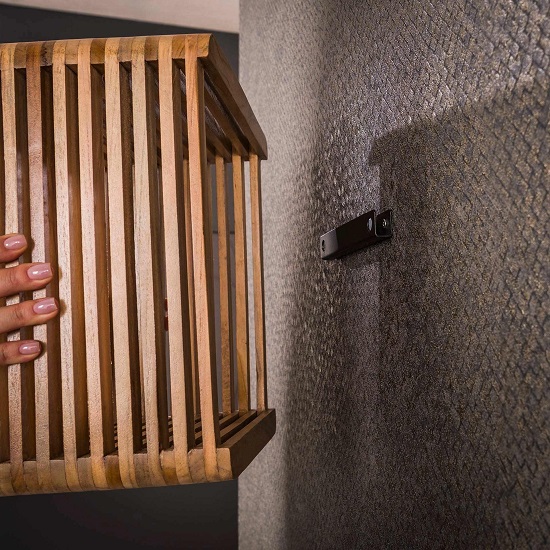 Industriele vakken wandrek houten