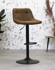 barkrukken met rugleuning bruin kleur