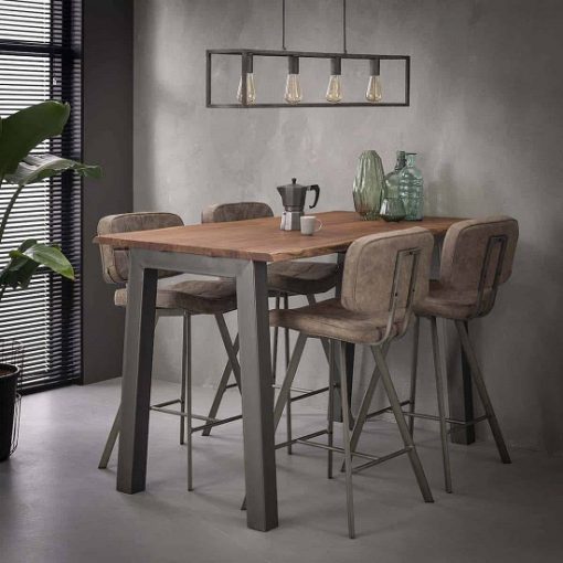 Hoge rechthoekige bartafel