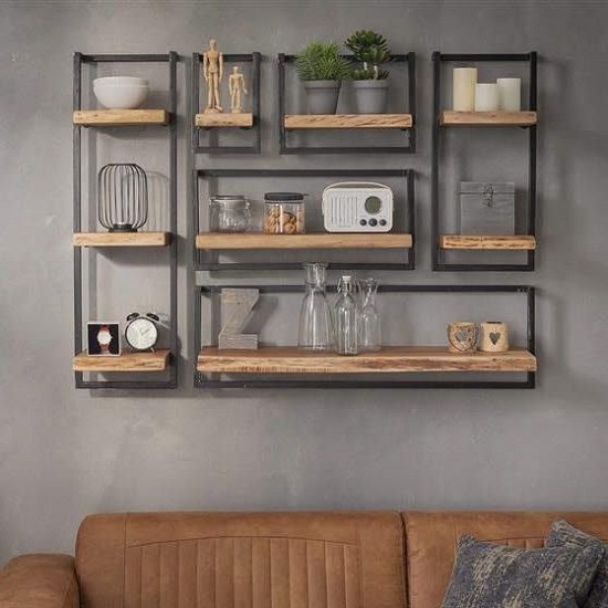 Stoere wandplank metaal -