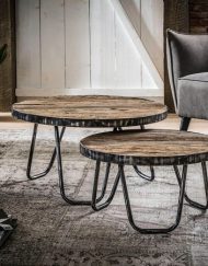 Stoere robuuste salontafel set