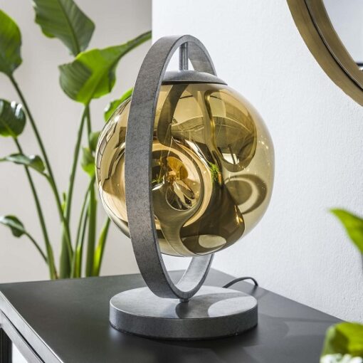 Tafellamp-rond-glas