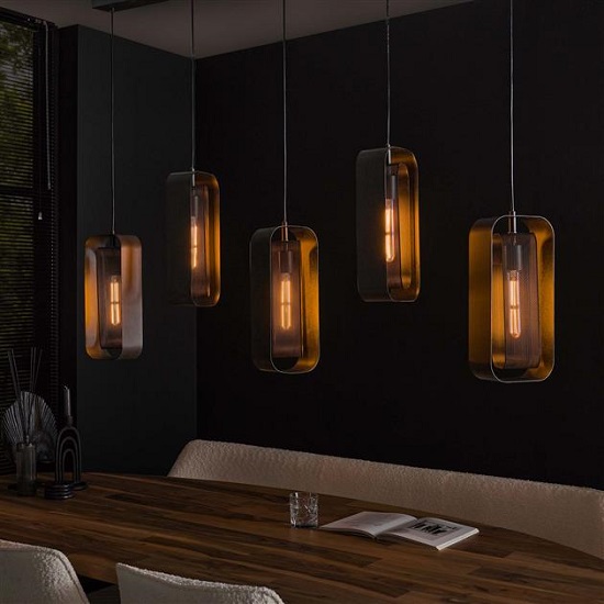 Eettafel hanglamp industrieel zwart