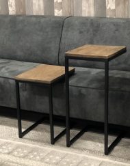 Laptoptafel industrieel zwart