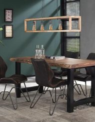 Stoel vintage w-frame zwart of bruin set