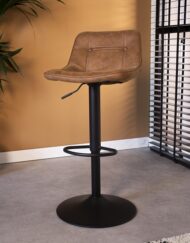 Verstelbare-keuken-barkruk-cognac