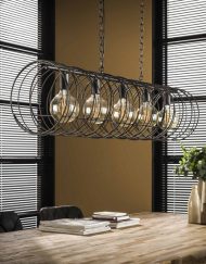 Hanglamp woonkamer zwart industrieel