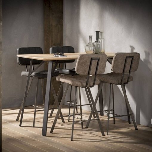 Bartafel metaal interieur grijs