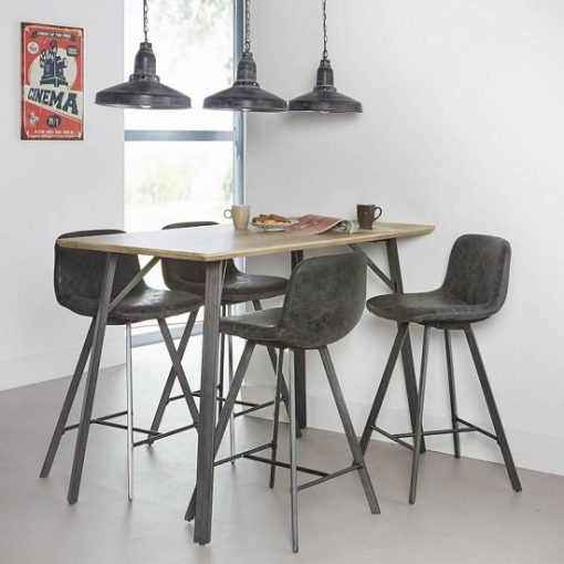 Bartafel rechthoekig hout of beton