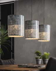 Hanglamp grijs industrieel rond