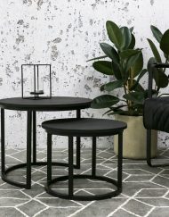 Set van 2 salontafels zwart