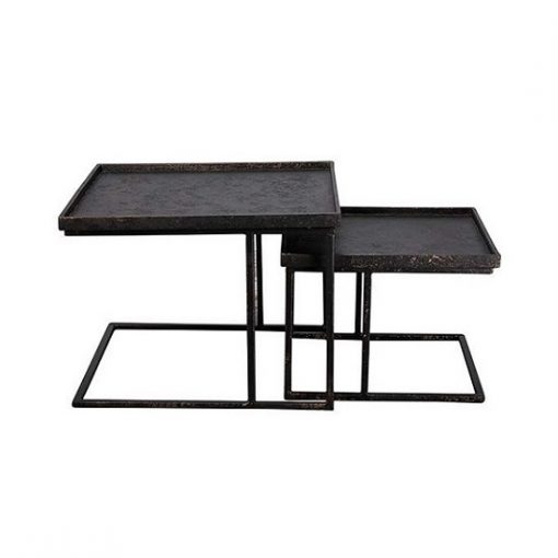 Vierkante salontafel set stoer