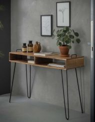 Haltafel vintage zwart frame