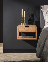 Nachtkastje acacia hout met lade