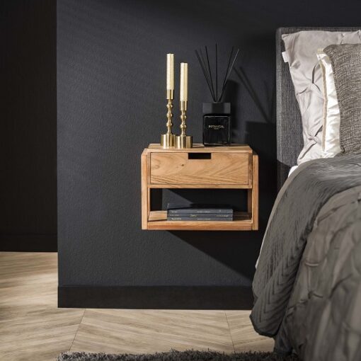 Nachtkastje acacia hout met lade