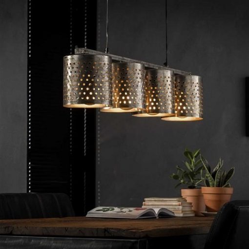 Hanglamp metaal industrieel modern eettafel