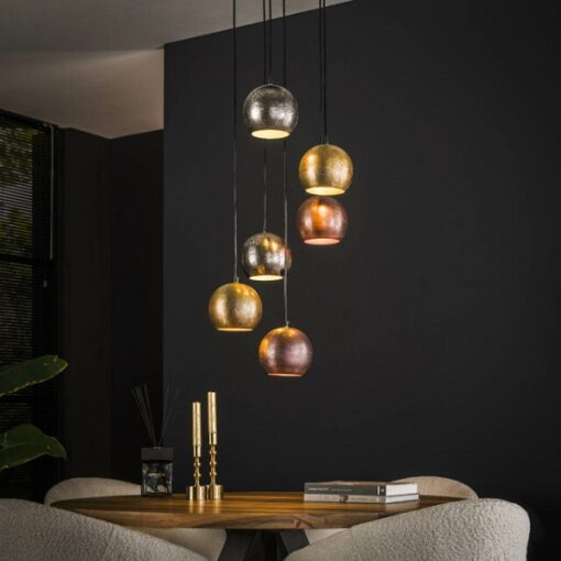 Eetkamer hanglamp industrieel bollen