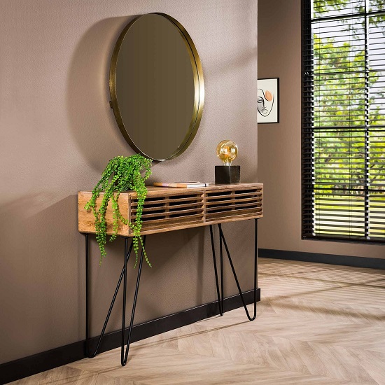Haltafel industrieel mango hout