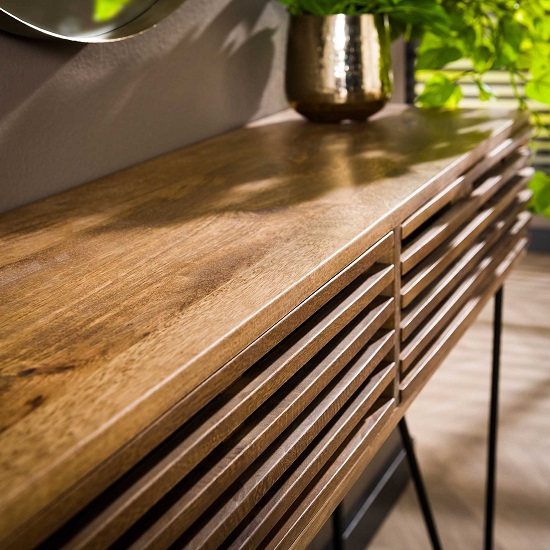 Haltafel industrieel mango
