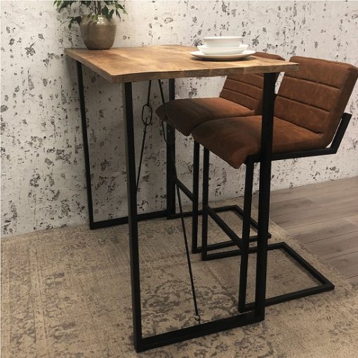 Bartafel hout industrieel hoog