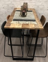 Bartafel hout industrieel mango