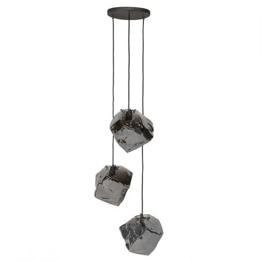 Hanglamp drie glazen interieur