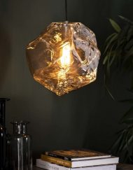 Hanglamp glas chromed sfeer
