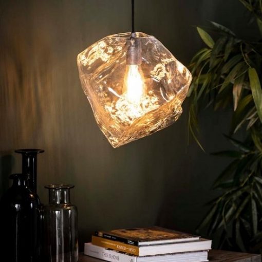 Hanglamp glas helder industrieel