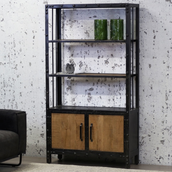 Industriële kast mangohout