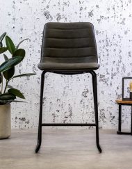 Stoere industriële barkruk antraciet zitting