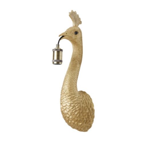 Pauw wandlamp goud lamp