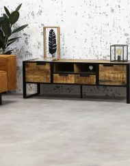 Tv meubel industriële look opbergruimte