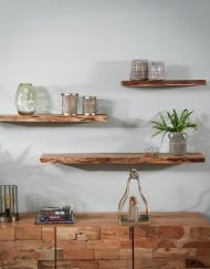 Wandplank acaciahout zwevend