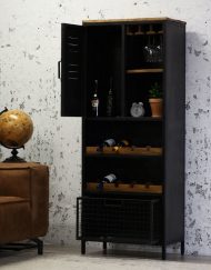 industriëlen wijnkast metalen mand praktisch