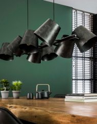Hanglamp acht kappen verstelbaar