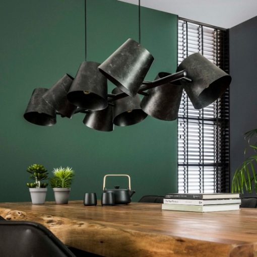 Hanglamp acht kappen verstelbaar
