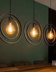 Industrieel hanglamp drie ringen