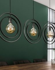 Industrieel hanglamp verstelbare ringen