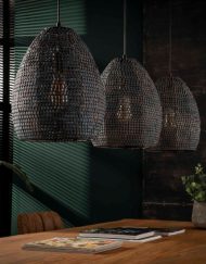industriële hanglamp ovalen kappen